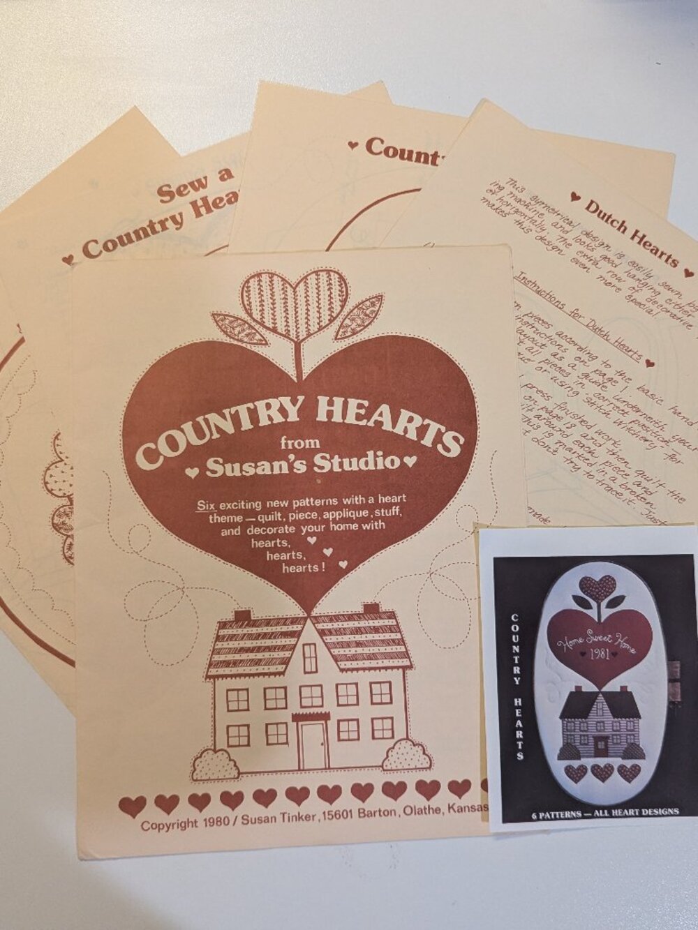 Vintage Country Hearts from Susan's Studio Pattern
